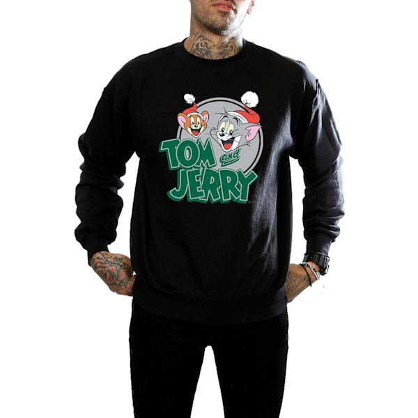 Tom And Jerry Herr Julhälsningar Sweatshirt M Svart Black M
