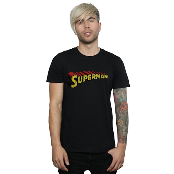 DC Comics Superman Telescopic Crackle Logo T-shirt S Svart Black S