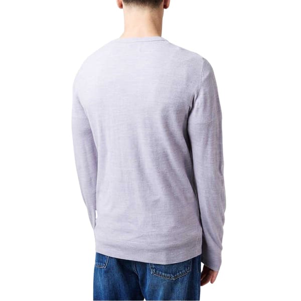 Lee Cooper Herr Tröja med broderad logotyp i akryl med V-ringning och lång ärm Light Grey M