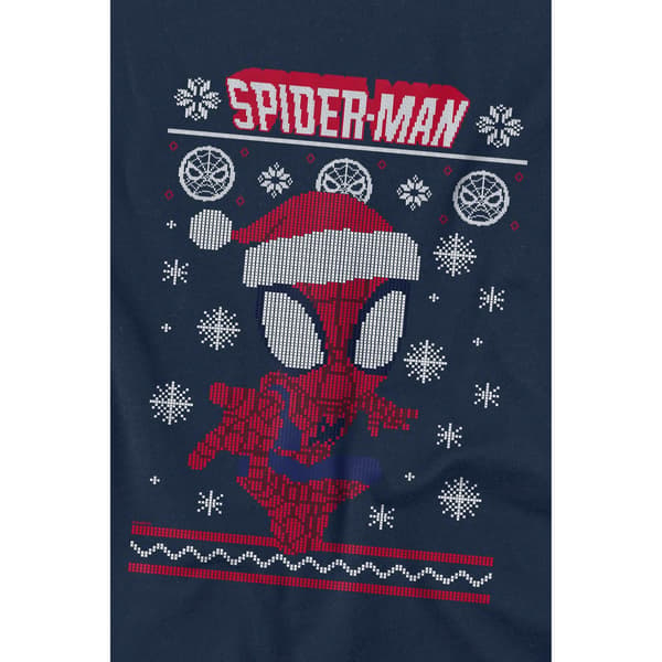 Spider-Man Barn/Barn Snowflake Jul Tröja T-Shirt 1 Navy 12-13 Years
