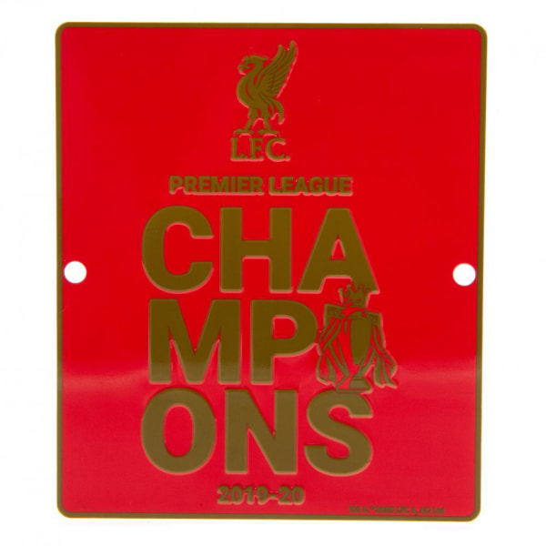 Liverpool FC Premier League Champions Window Sign One Size Röd/ Red/Gold One Size