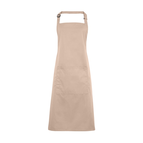 Premier Dam/Kvinnors Färger Bip Förkläde Med Ficka / Arbetskläder Latte One Size