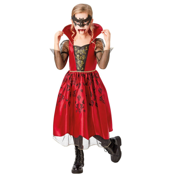 Rubies Girls Deluxe Vampiress Costume Dress 7-8 Years Röd/Svart Red/Black 7-8 Years