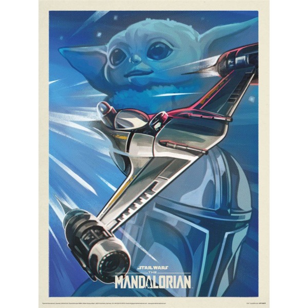 Star Wars: The Mandalorian Ready For Adventure Print 40cm x 30c Blue 40cm x 30cm