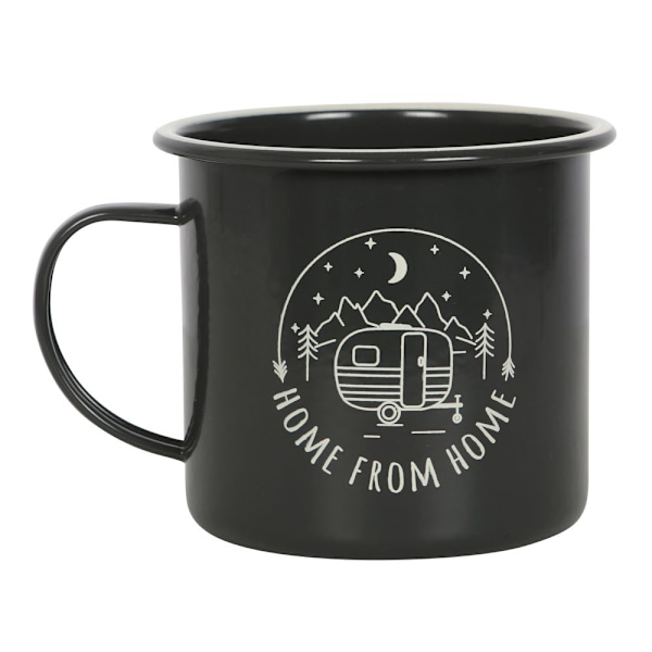 Something Different Kristaller Och Kaffe Emalj Mugg En Storlek Black/White One Size