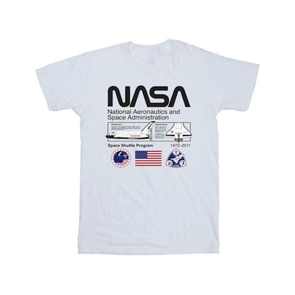 NASA Mens Space Admin T-Shirt L Vit White L