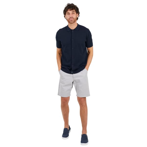Brave Soul Herr Bomull Button-Down Kortärmad Pikétröja S M Midnight Navy S