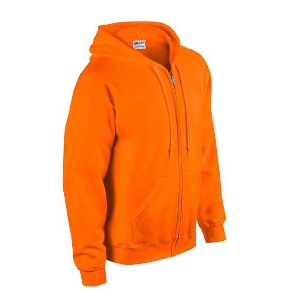 Gildan Herr Heavy Blend Full Zip Hoodie S Säkerhetsorange Safety Orange S