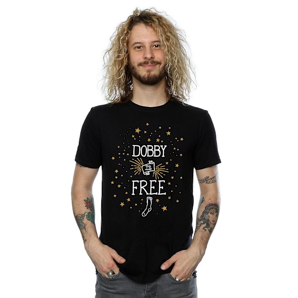 Harry Potter Herr Dobby Är Bomull T-shirt L Svart Black L