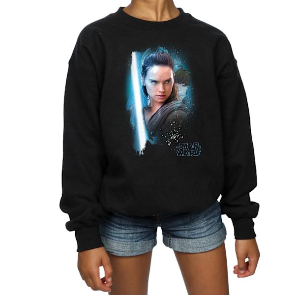 Star Wars Girls The Last Jedi Rey Borstad Sweatshirt 12-13 År Black 12-13 Years