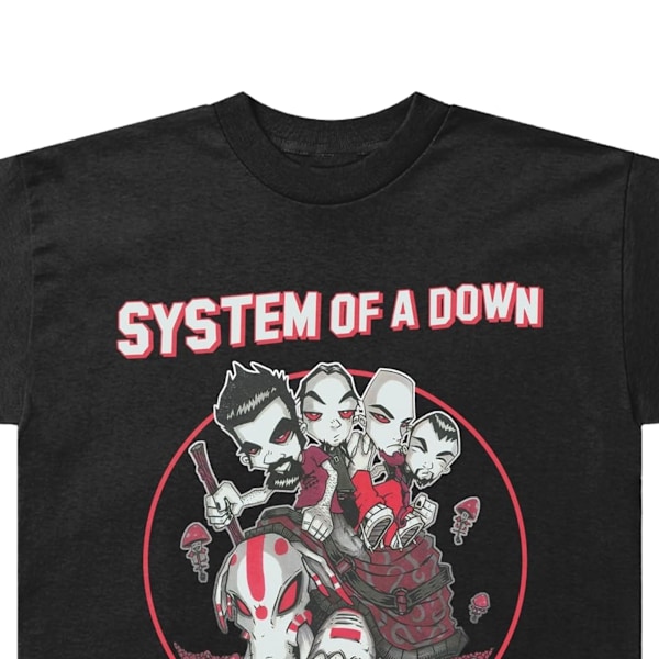 System Of A Down Unisex Vuxen Mushroom People T-Shirt M Svart Black M