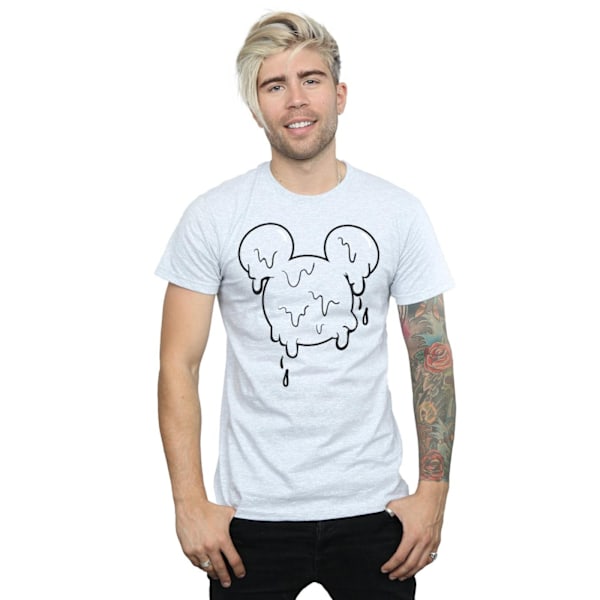 Disney Herr Mickey Mouse Glasshuvud T-shirt 3XL Sports Grey Sports Grey 3XL
