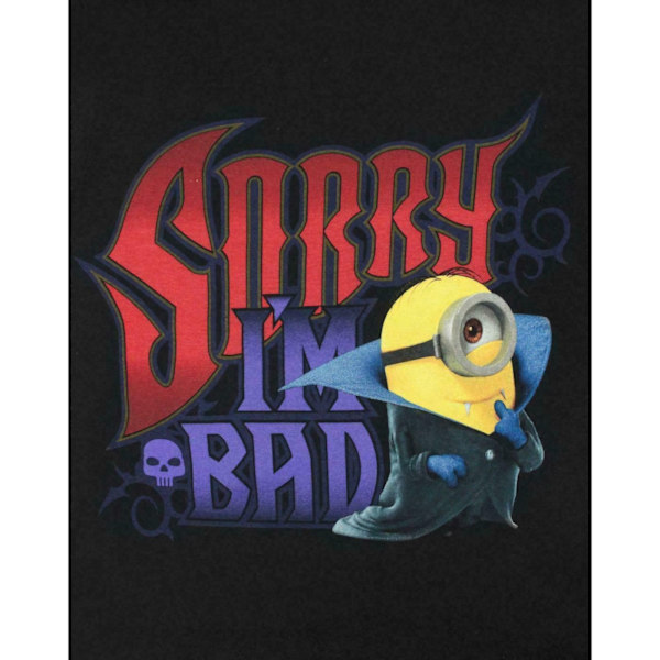 Minions Dam/Kvinnor Sorry I`m Bad T-Shirt L Svart Black L