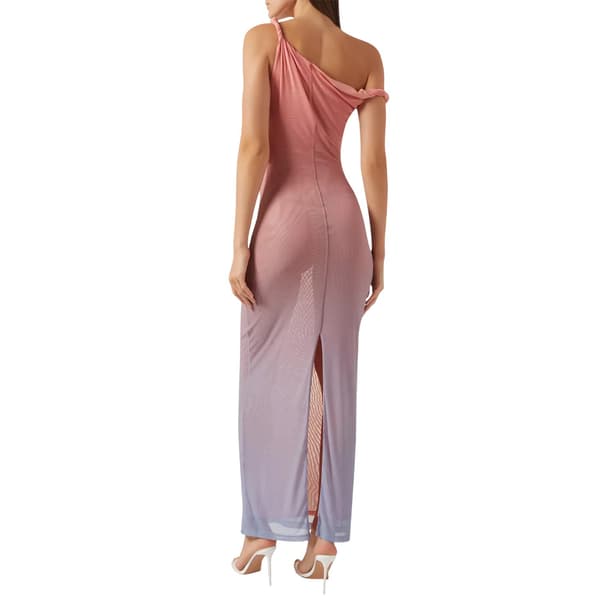 Good American Dam/Dam Ombre Mesh Bodycon One Shoulder Max Sunset 12 UK