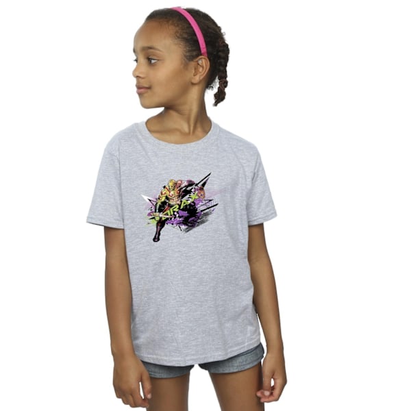 Marvel Girls Guardians Of The Galaxy Abstract Drax Bomull T-shirt Sports Grey 5-6 Years