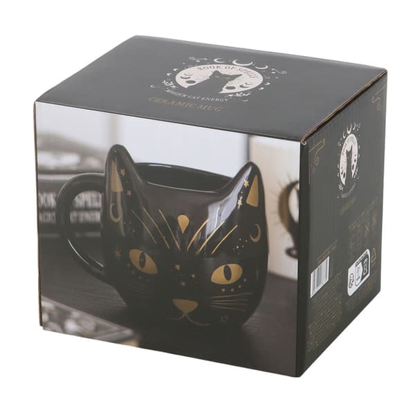 Something Different Kattansikte Mugg En Storlek Svart Black One Size