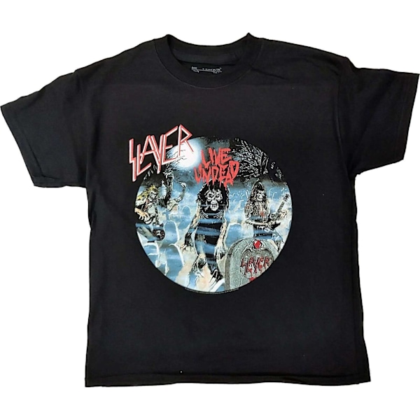Slayer Barn/Barn Live Undead T-shirt 9-10 år Svart Black 9-10 Years