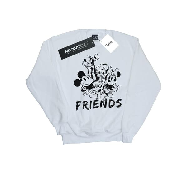 Disney Dam/Dam Mickey Mouse Och Vänner Sweatshirt S Vit White S