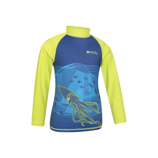 Mountain Warehouse Barnkläder/Barn Bläckfisk Långärmad Rash Guard Blue 2-3 Years