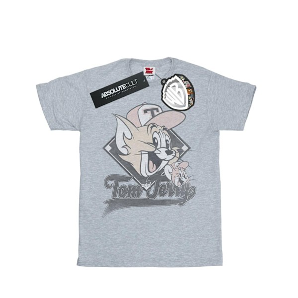 Tom And Jerry Dam/Damer Baseballkepsar Bomull Boyfriend T-Sh Sports Grey XL