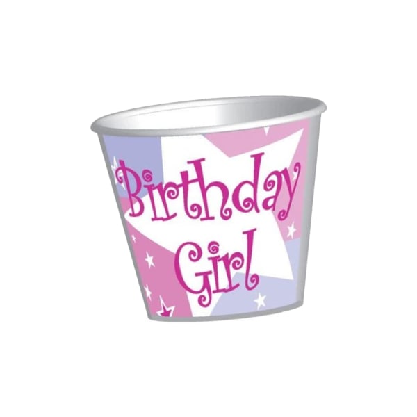 Amscan Birthday Girl Engångsshotglas One Size Vit/Rosa/ White/Pink/Purple One Size