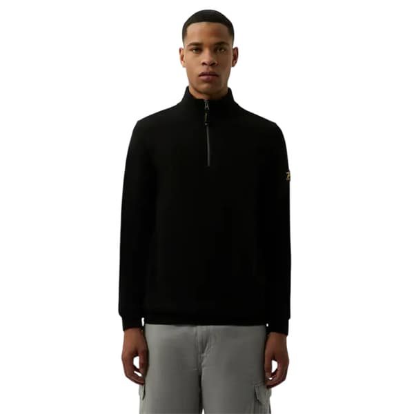Patrick Herr Quarter Zip Regular Långärmad Tröja XXL Svart Black XXL