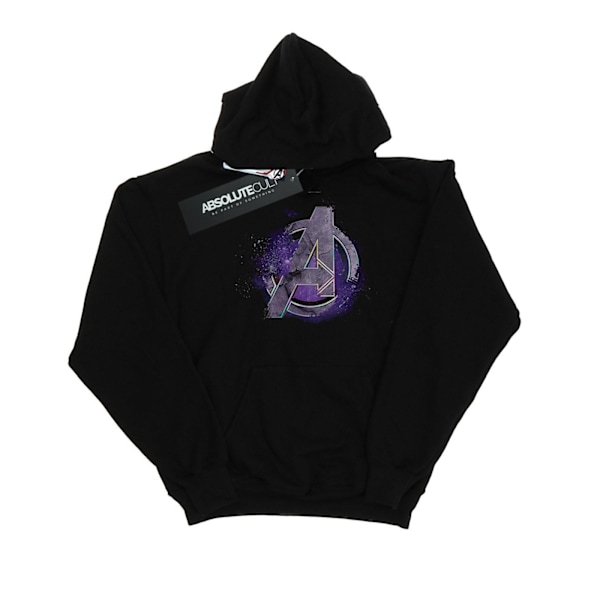 Marvel Mens Avengers Endgame Space Logo Hoodie S Svart Black S