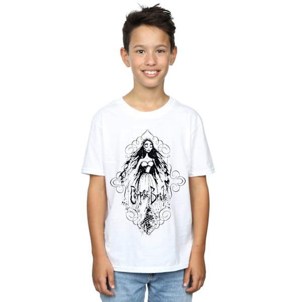 Corpse Bride Boys Sketched Bride T-Shirt 7-8 År Vit White 7-8 Years