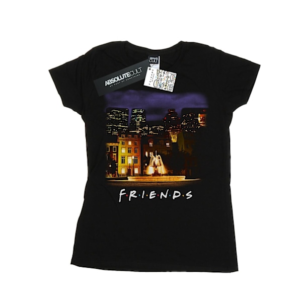 Friends Dam/Kvinnor Nattfontän Bomull T-shirt L Svart Black L