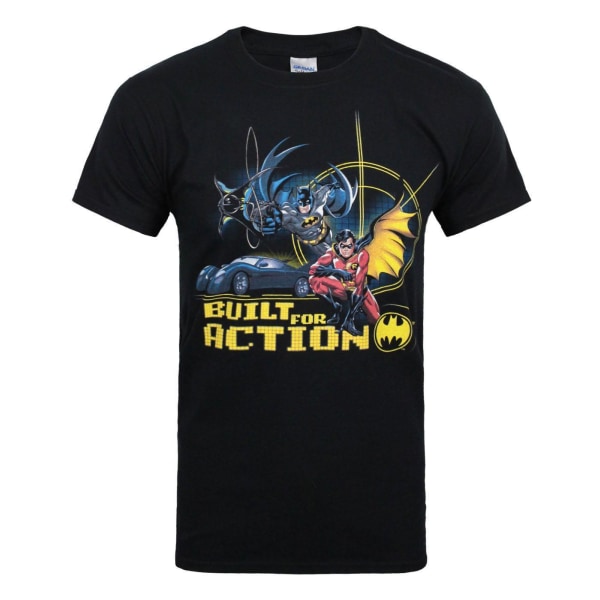 Batman Mens Built For Action T-shirt XL Svart Black XL