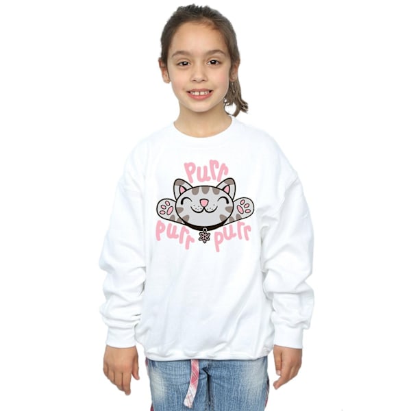 Big Bang Theory Girls Soft Kitty Purr Sweatshirt 9-11 år Vit White 9-11 Years