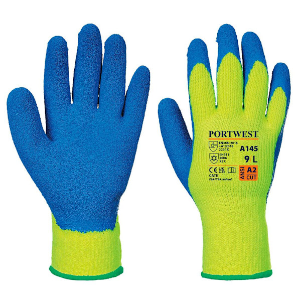 Portwest A145 Grip-handskar M Gul/Blå Yellow/Blue M