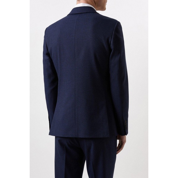 Burton Mens Marl Enkelknäppt Skinny Suit Jacka 36L Marinblå Navy 36L