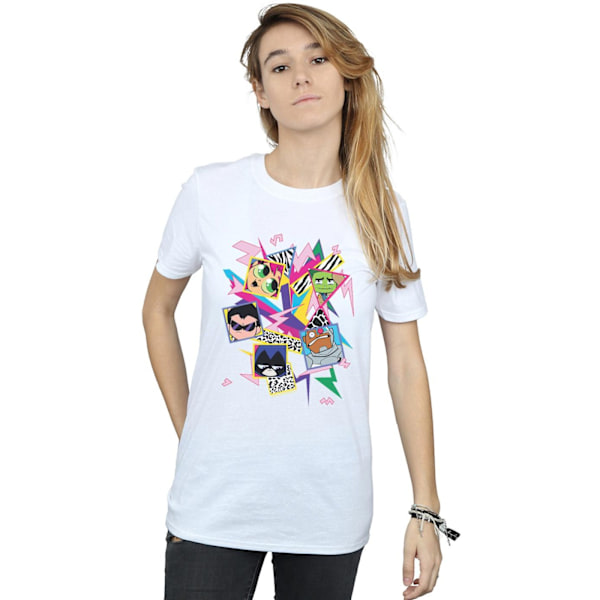 DC Comics Dam/Damer Teen Titans Go 80-talsikoner Bomullspojkvän White 3XL