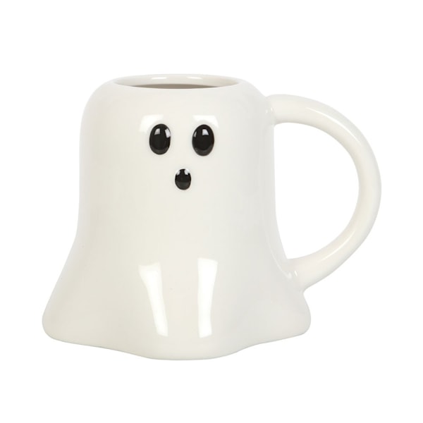 Something Different Hey Boo Ghost Mug En Storlek Vit/Svart White/Black One Size