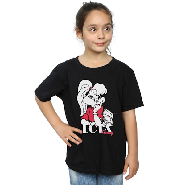 Looney Tunes Girls Lola Bunny Bomull T-shirt 5-6 år Svart Black 5-6 Years
