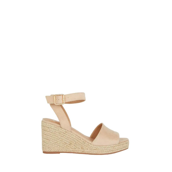 Dorothy Perkins Dam/Damer Rebekah Peep Toe Wedge 3 UK Taupe Taupe 3 UK