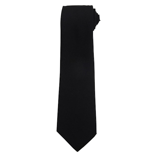 Premier enfärgad slips i polyester, One Size, svart Black One Size