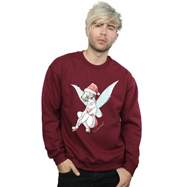 Disney Herr Tinkerbell Jul Fairy Sweatshirt M Burgundy Burgundy M