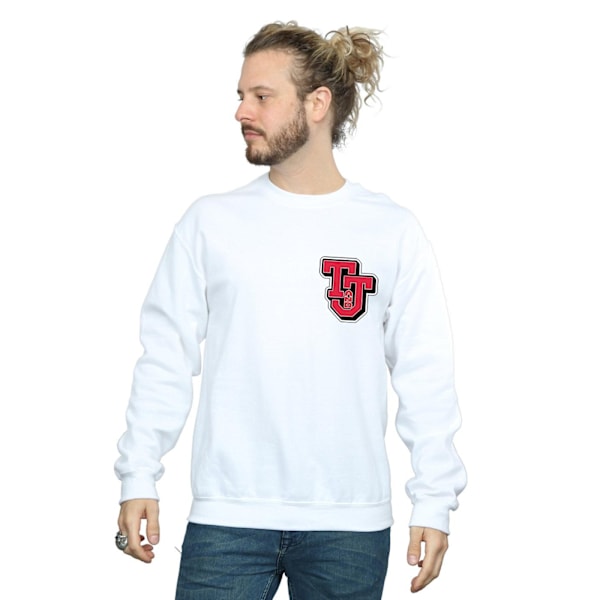 Tom And Jerry Herr Sweatshirt med Collegiate-logotyp XL Vit White XL