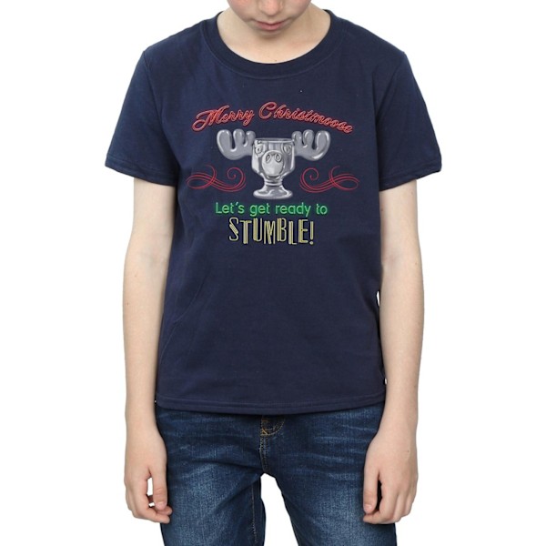 National Lampoon's Christmas Vacation Boys Moose Head T-Shirt 1 Navy Blue 12-13 Years