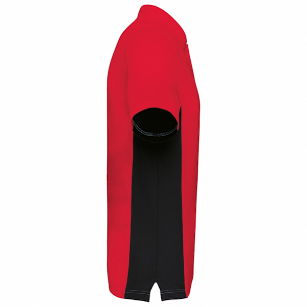 Kariban Herr Flag Polycotton Pique Poloskjorta S Röd/Svart Red/Black S