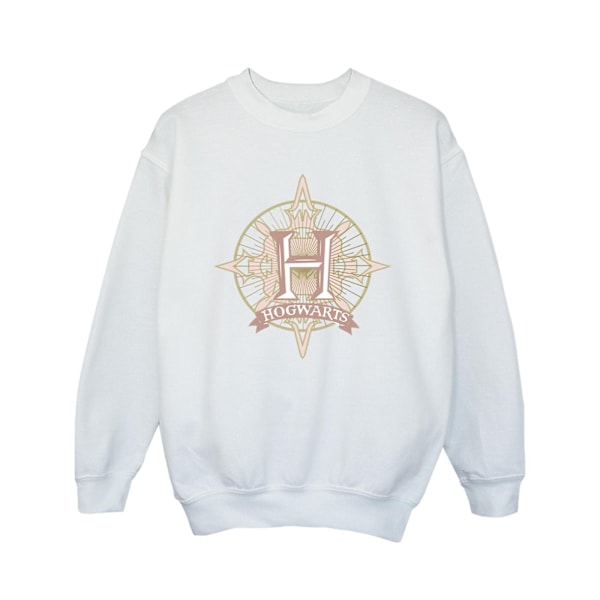 Harry Potter Tjejer Hogwarts Snöflinga Sweatshirt 12-13 År Vit White 12-13 Years