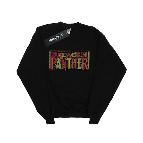 Marvel Boys Black Panther Tribal Logo Sweatshirt 7-8 år Svart Black 7-8 Years