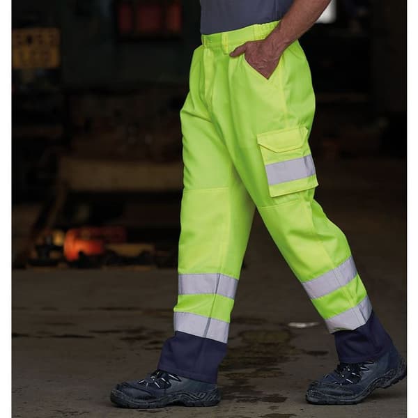 PRO RTX High Visibility Herr Cargo Byxor M L Gul Yellow M L