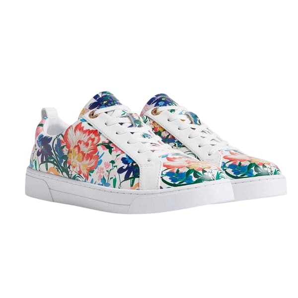Ted Baker Dam/Kvinnor Platta Träningsskor i Läder 7 UK Vit White 7 UK