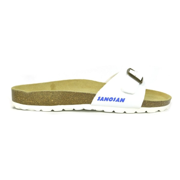 Sanosan Dam/Dam Malaga Sano Sandaler 7 UK Vit/Brun White/Brown 7 UK