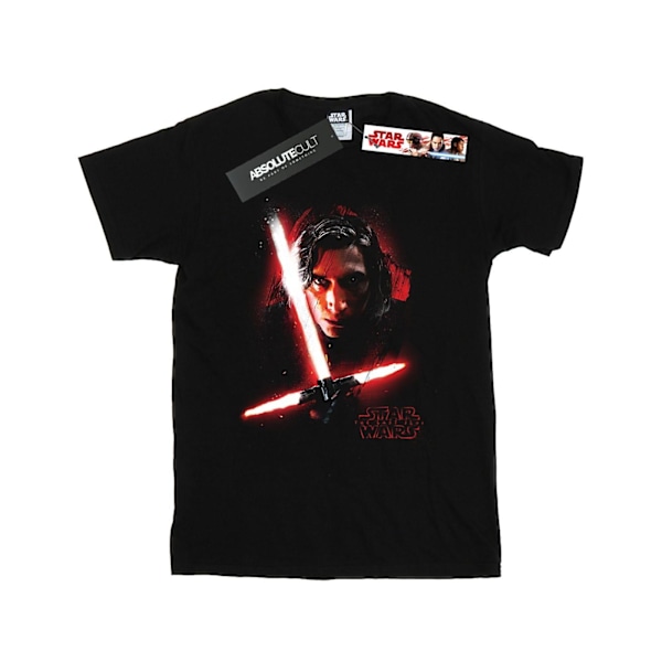 Star Wars Girls The Last Jedi Kylo Ren Borstad Bomull T-shirt 9 Black 9-11 Years