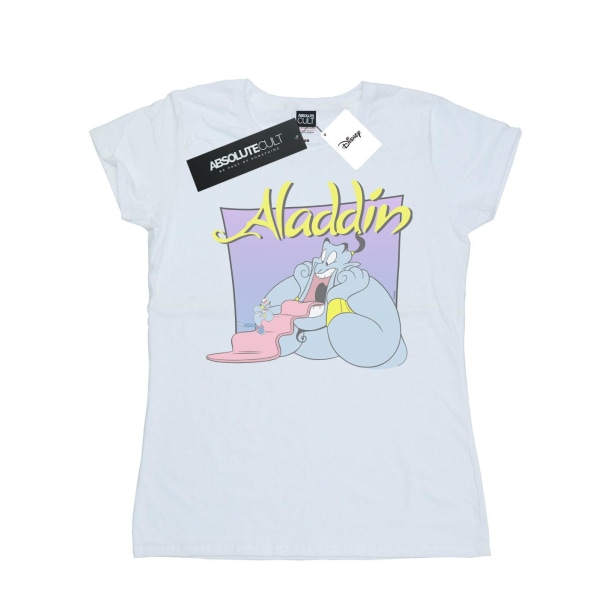 Disney Dam/Dam Aladdin Genie Wishing Dude T-shirt i bomull White XXL