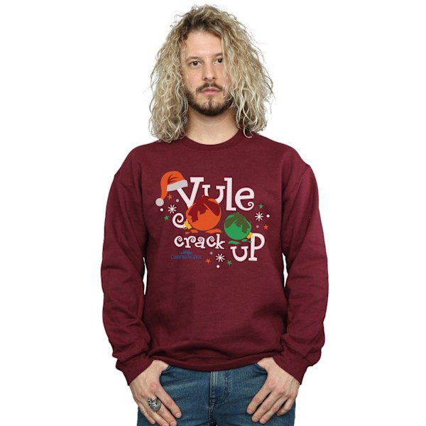 National Lampoon's Christmas Vacation Herr Yule Crack Up Sweatshirt Burgundy XXL